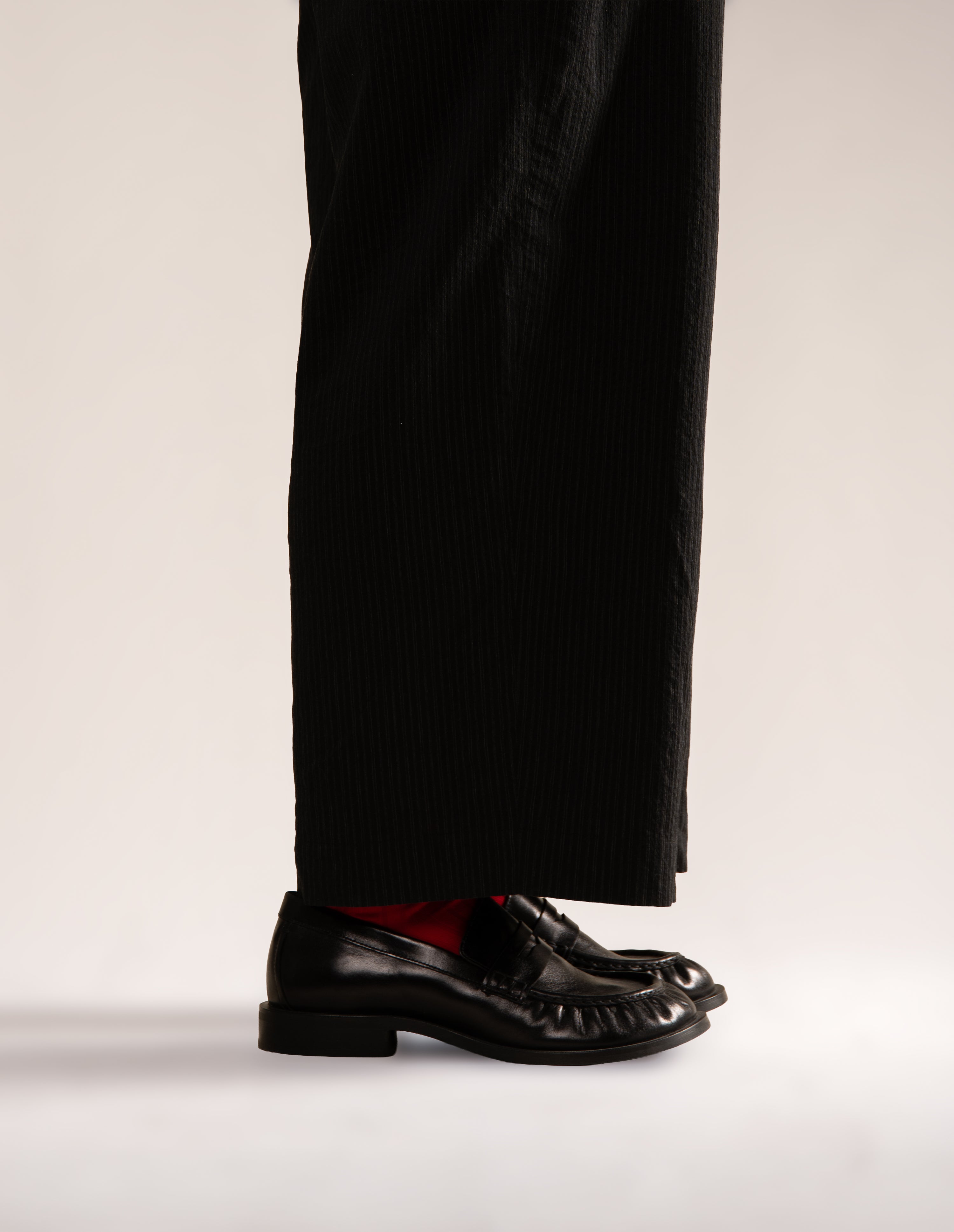 079 - MOCASSIN (Black, Glazed Leather)