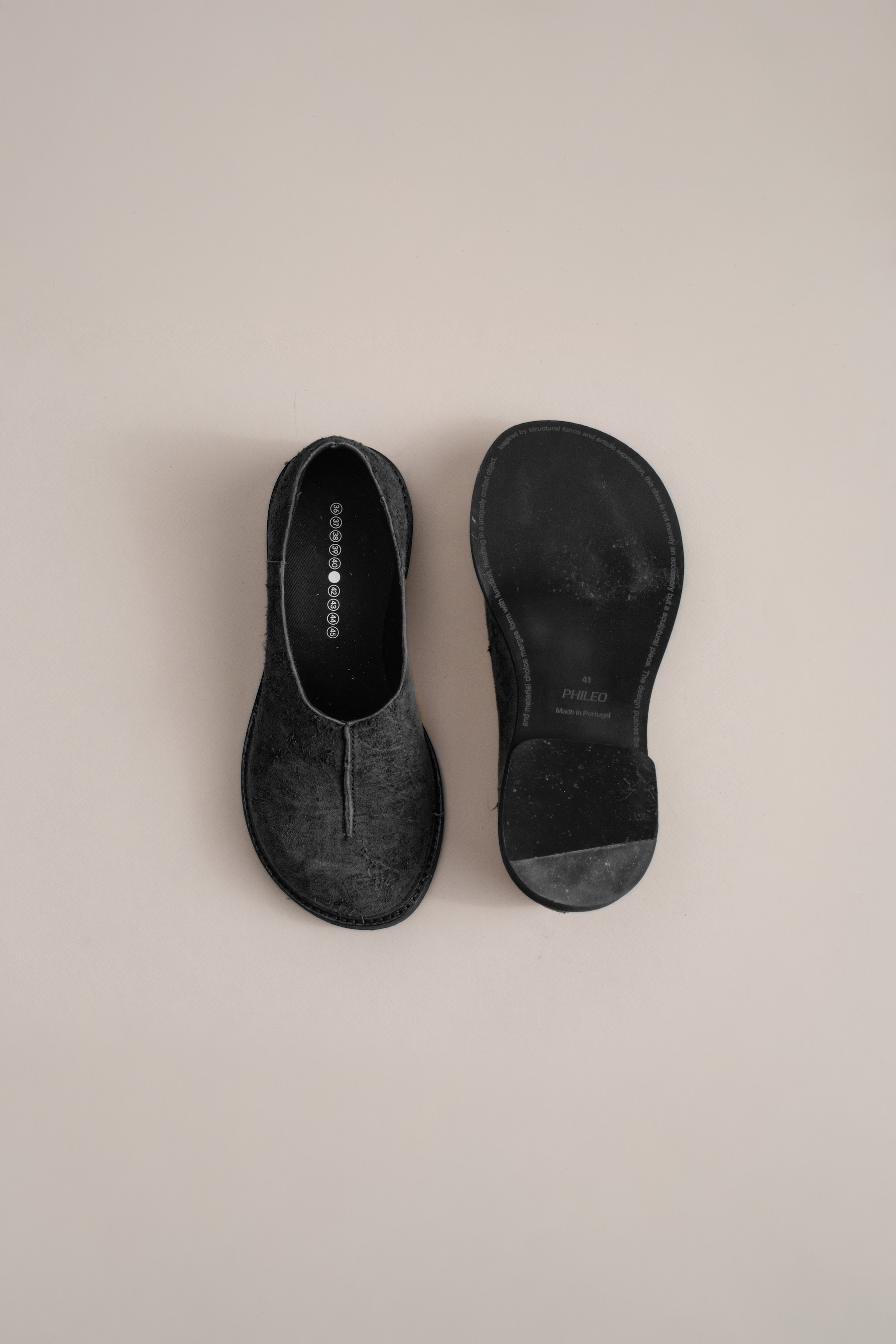 067 - CLOG (Distressed Suede, Black)