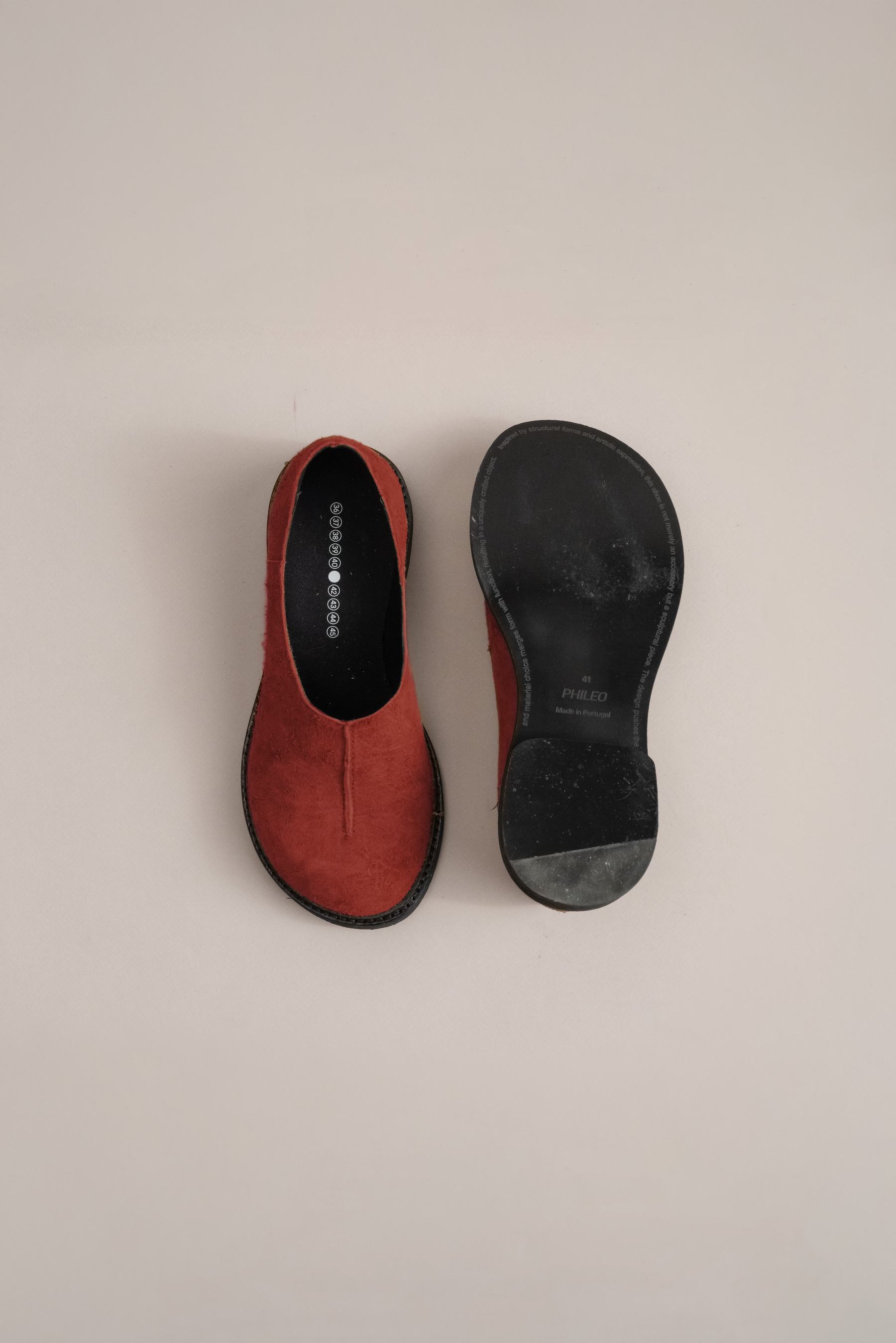 067 - CLOG (Distressed Suede, Pale Carmine)