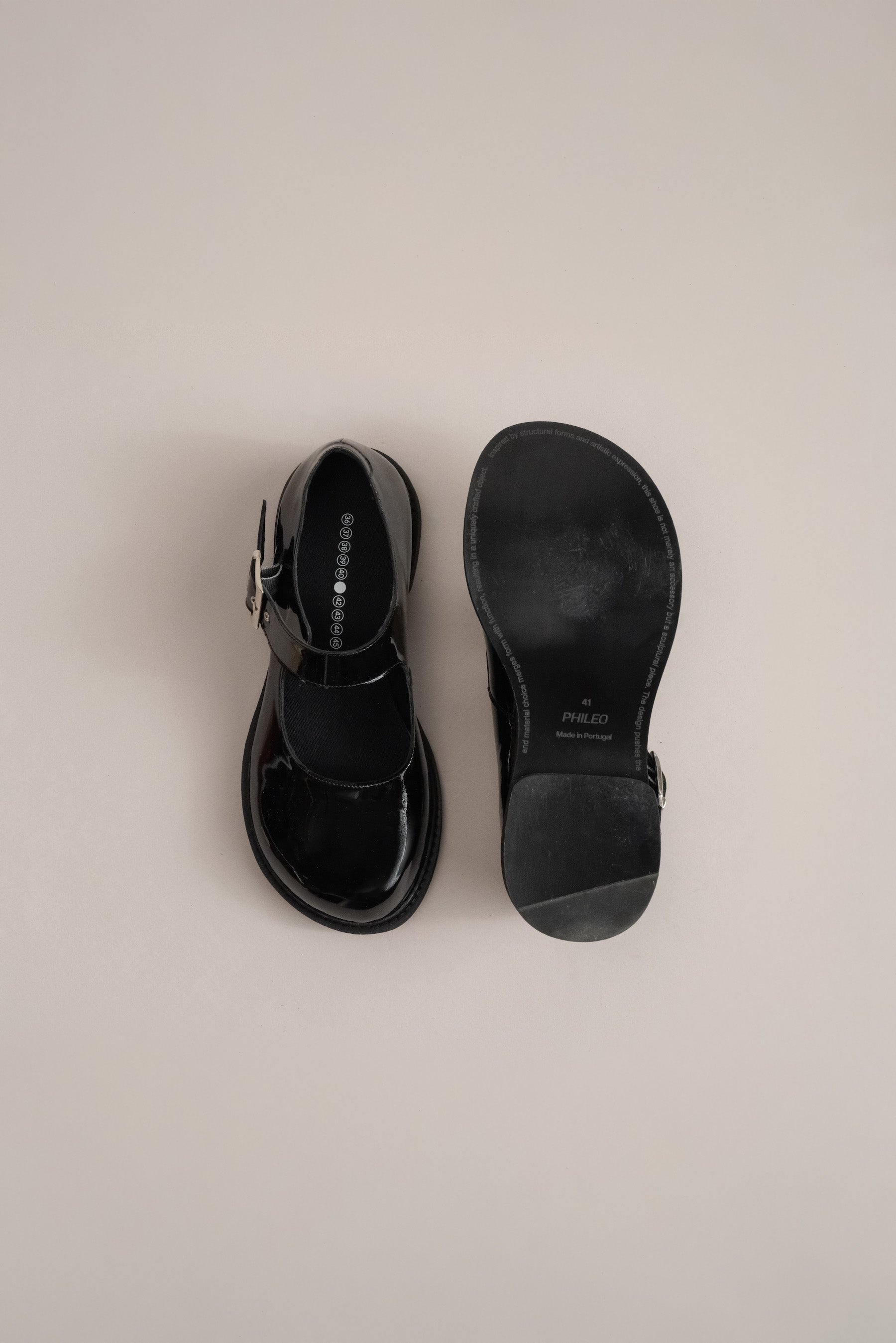 PHILEO Paris 厚底 メリージェーン ブラック 075 - MARY JANE (Black, Patent Leather) – PHILEO