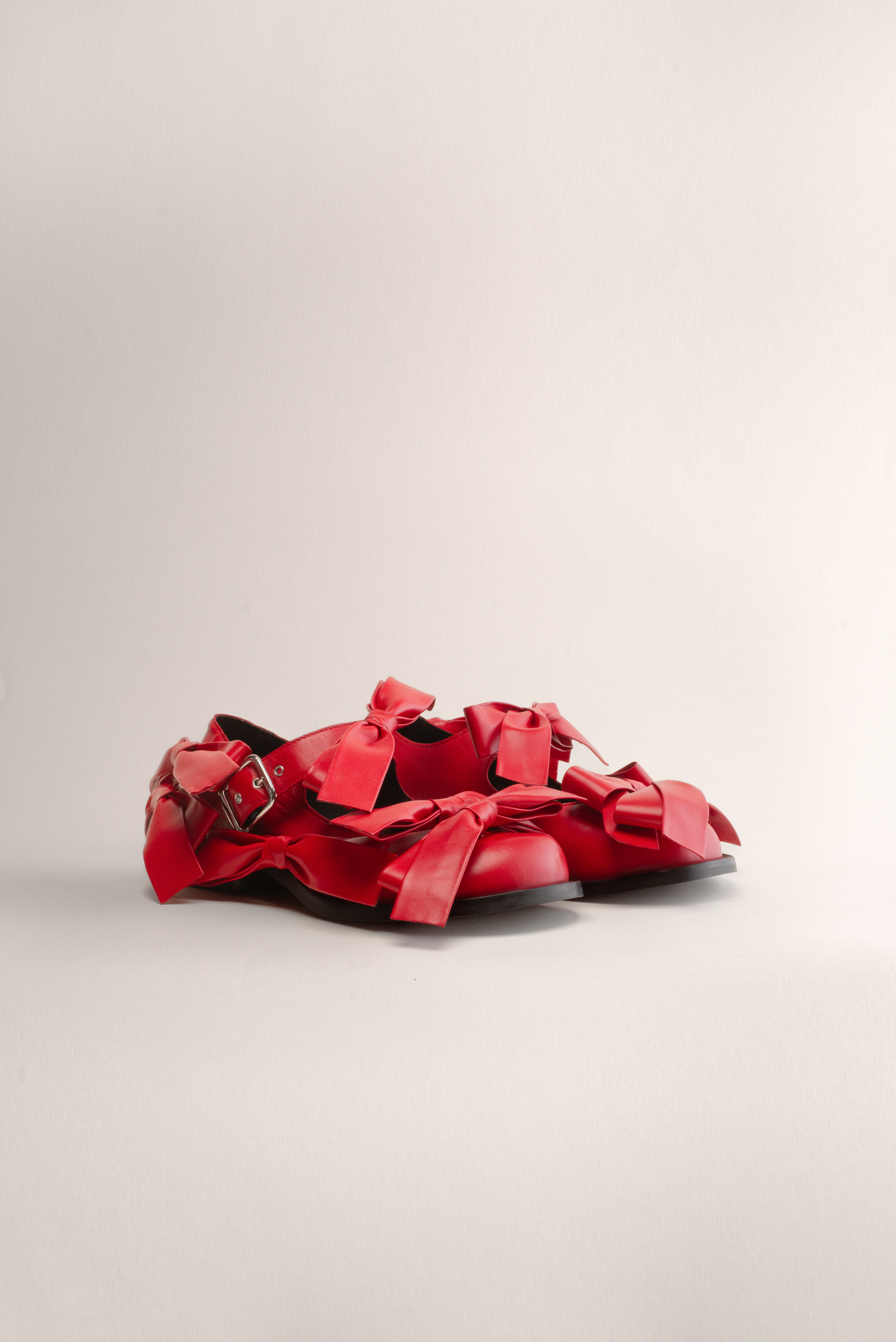 075 - MJ STRATE BOWS (Red, Nappa Leather)